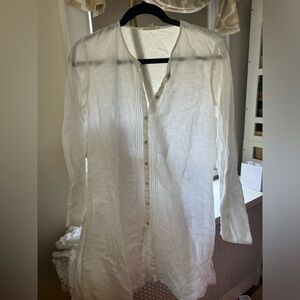 Eileen Fisher white  linen tunic